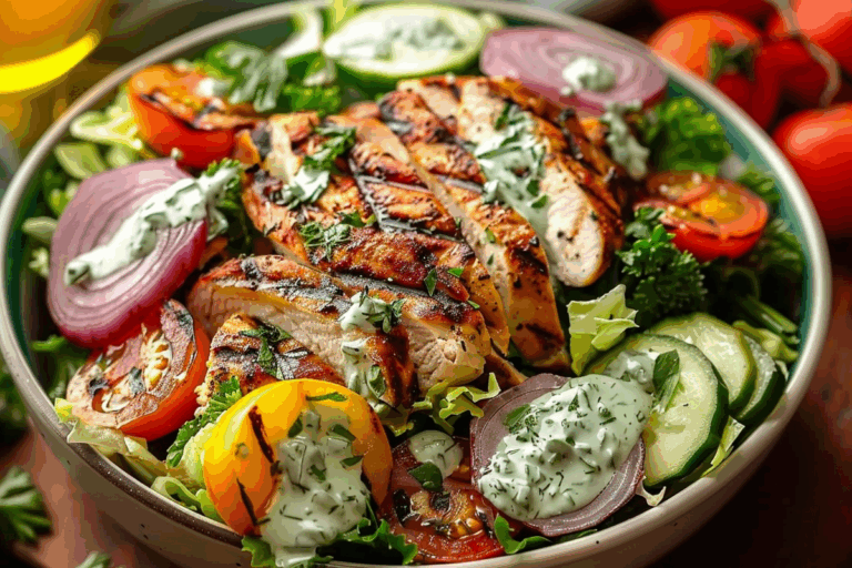 Fresh and Zesty Grilled Chicken Salad Bowl