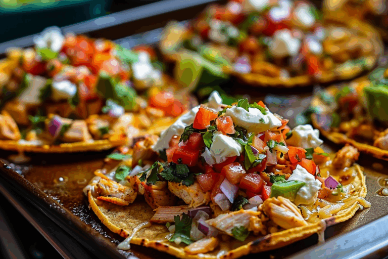 Mini Sheet Pan Chicken Tostadas