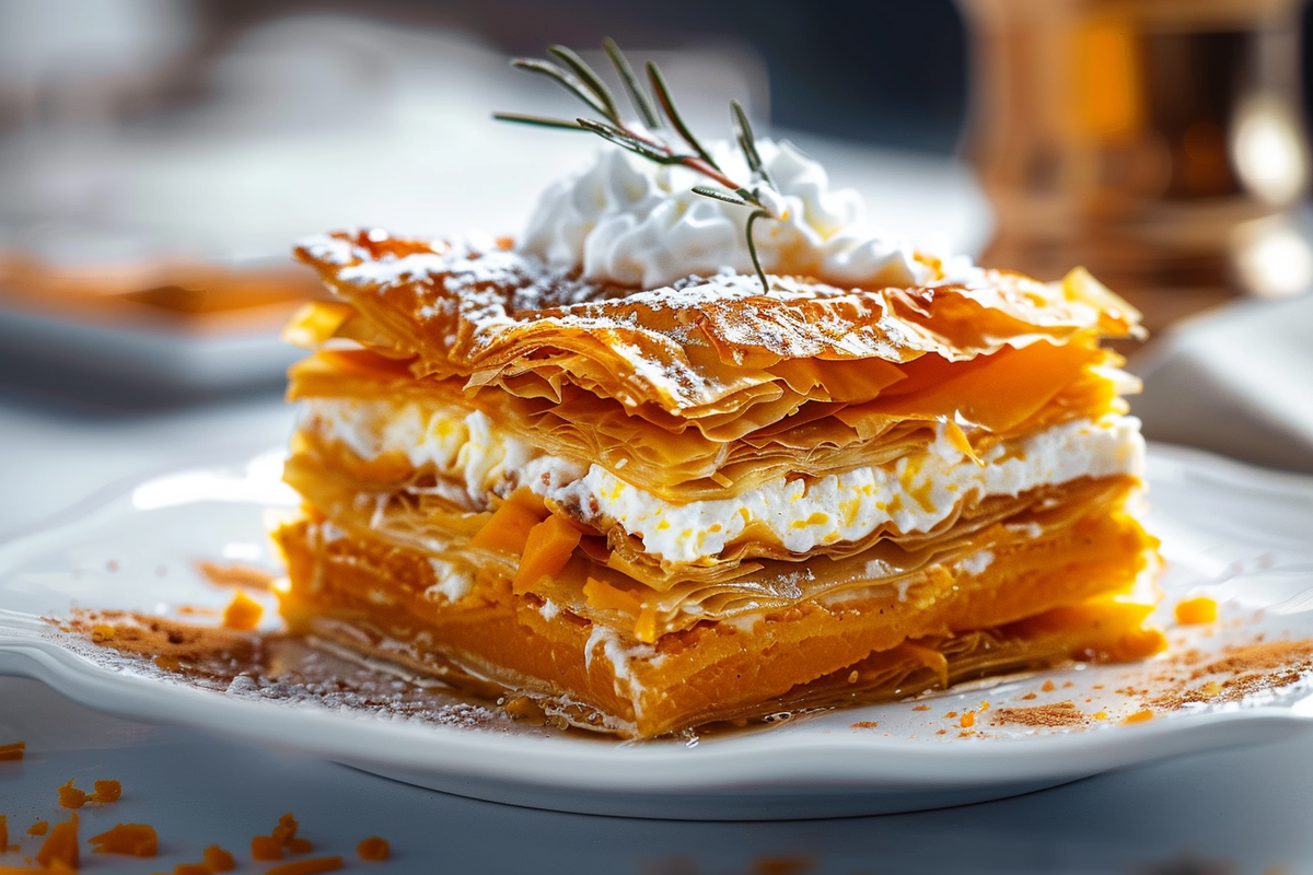 Caramelized Sweet Potato & Ricotta Phyllo Mille-Feuille
