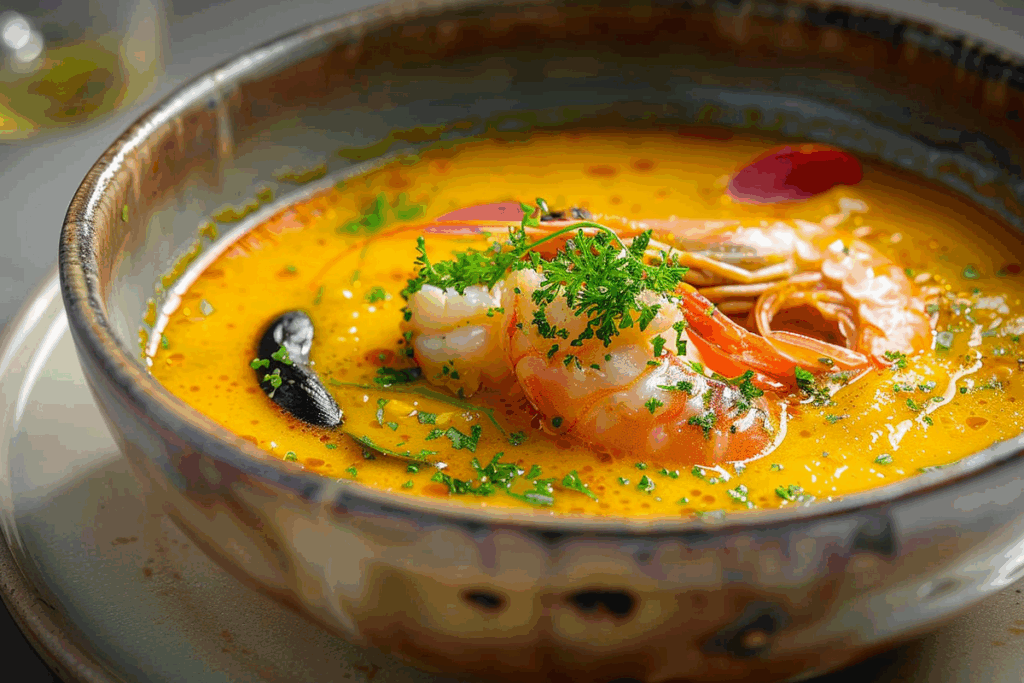Spanish Saffron Seafood Chowder