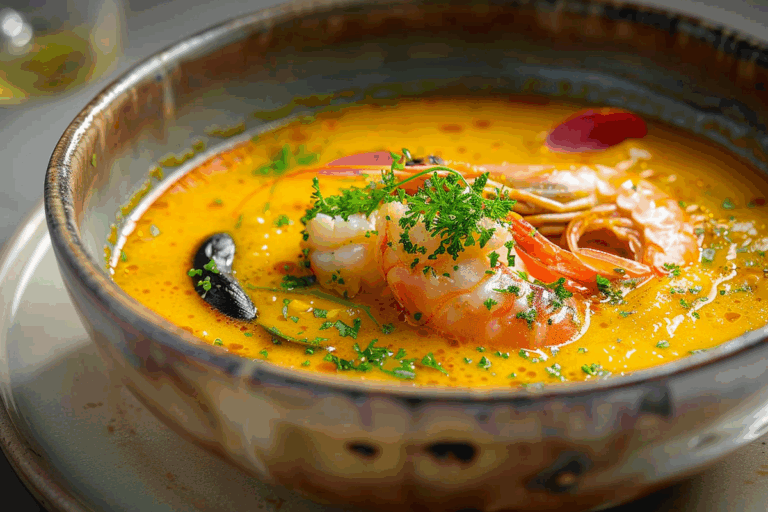 Spanish Saffron Seafood Chowder