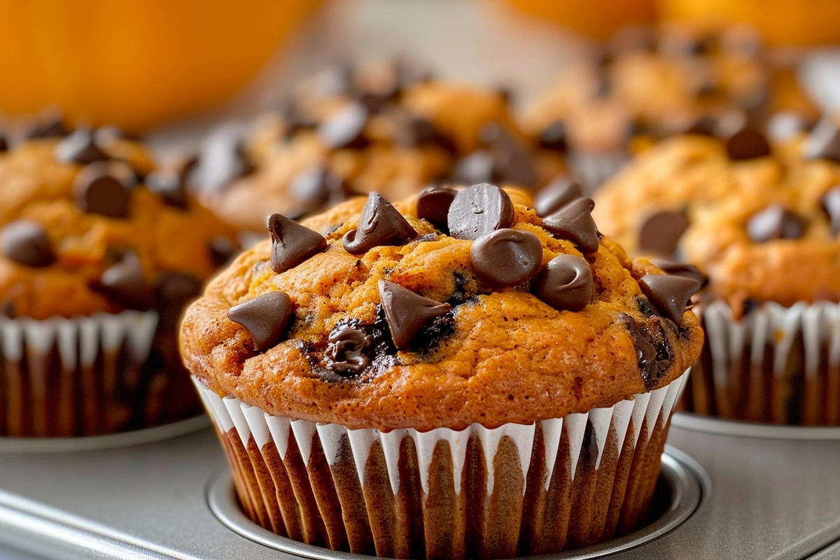 Pumpkin Chocolate Chip Muffins