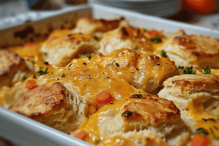 Cheesy Chicken and Biscuit Bake