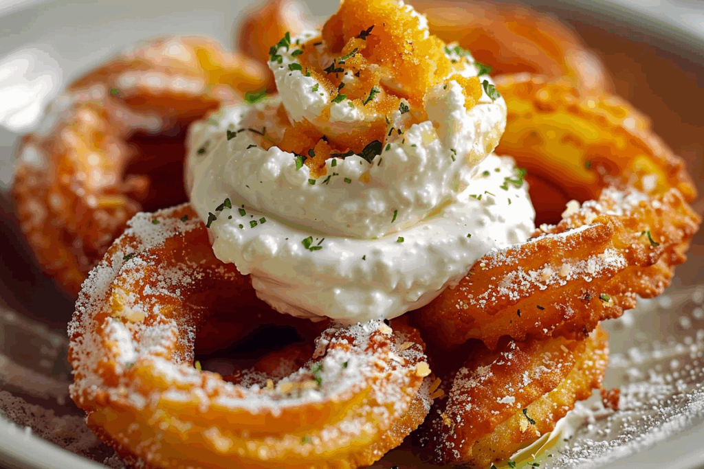 Savory Parmesan Churros with Whipped Burrata Cloud Dip