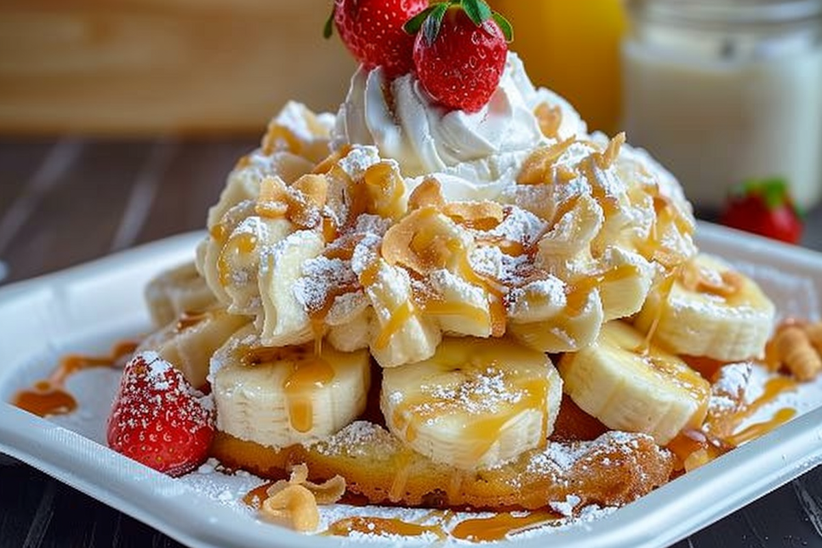 Banana Pudding Funnel Cake