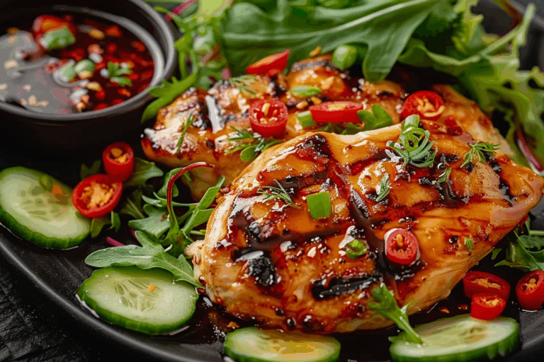 Grilled Chicken Breast with Vietnamese Sate Sauce