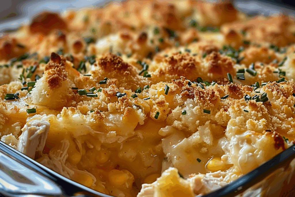 Cheddar Bay Chicken Cobbler Casserole
