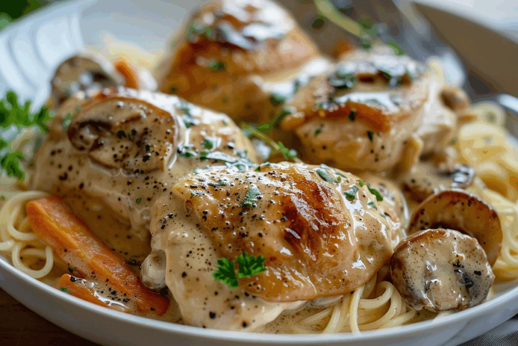 Crockpot Creamy Angel Chicken