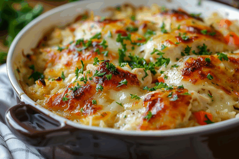 Creamy Angel Chicken Rice Casserole