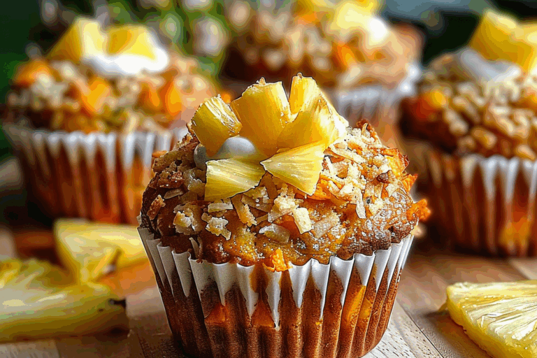 Hawaiian Pineapple Carrot Muffins