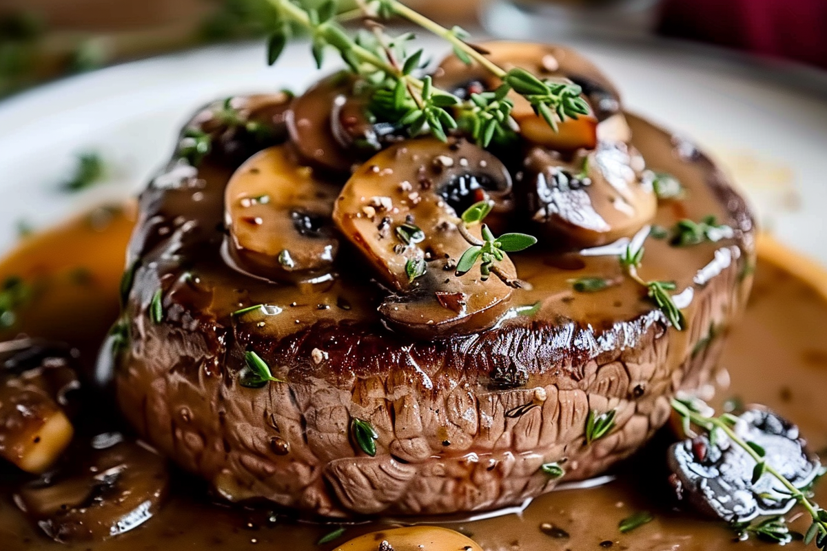 Filet Mignon in Mushroom Sauce