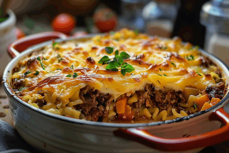 Layered Hobo Beef Casserole