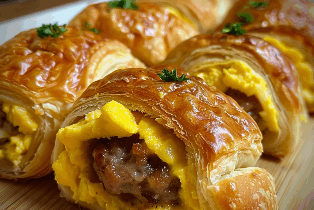 Sausage Egg & Cheese Crescent Roll Ups