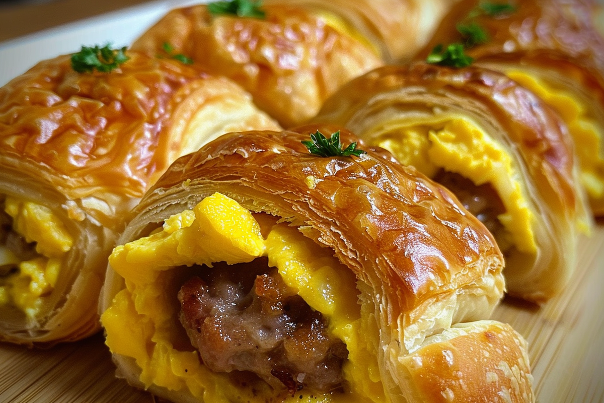 Sausage Egg & Cheese Crescent Roll Ups