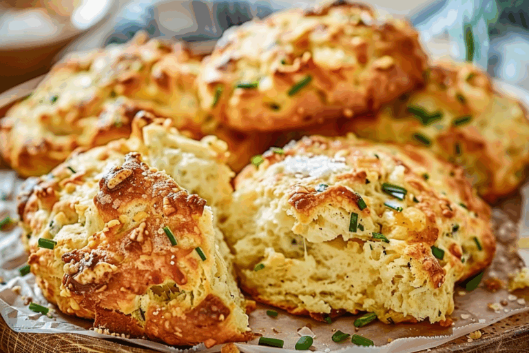 Double Cheese and Chive Scones