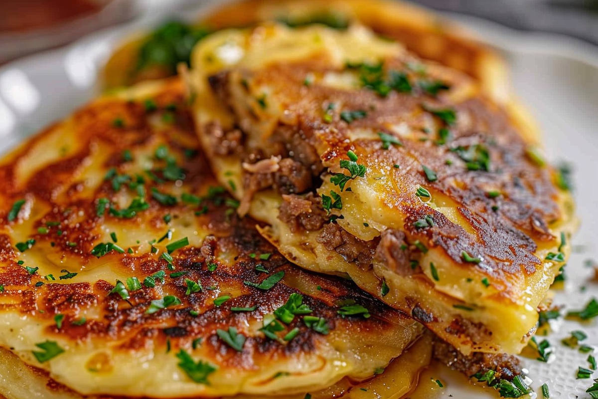 Savory Pancakes Filled With Meat