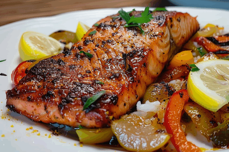 Jerk Lemon Pepper Salmon