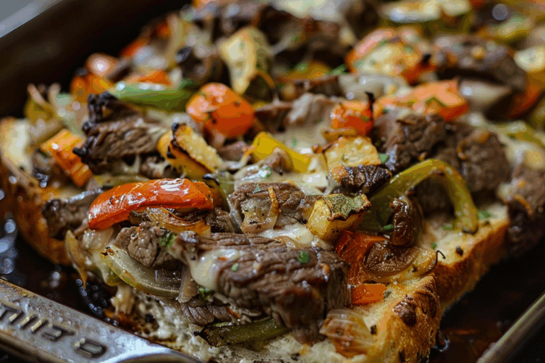 Steak and Veggie Bread Bake