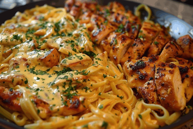 Cajun Velveeta Chicken Linguine with Melty Mozzarella