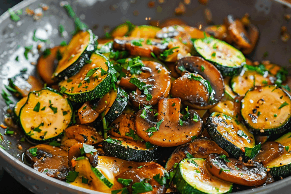 Sautéed Zucchini and Mushrooms