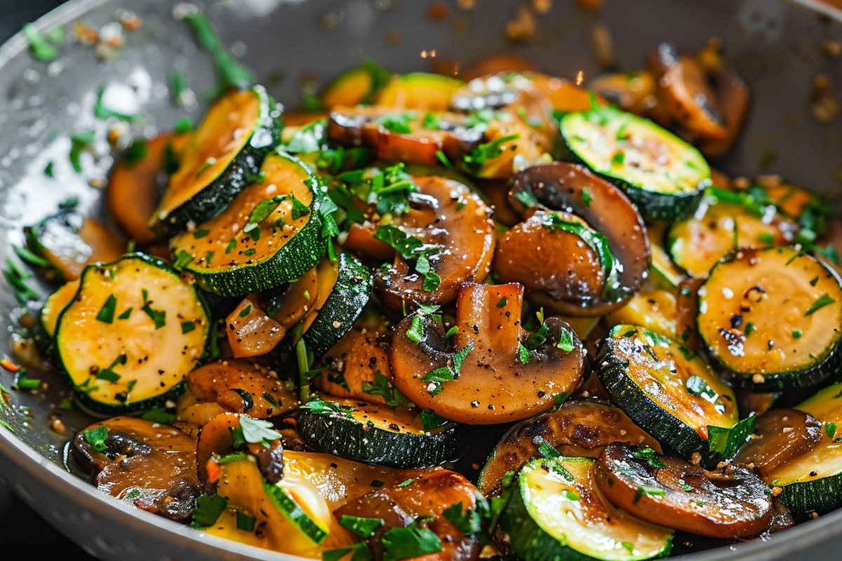 Sautéed Zucchini and Mushrooms