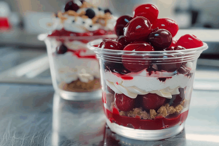 Red Velvet Cherry Parfait