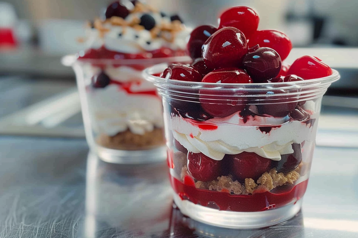 Red Velvet Cherry Parfait