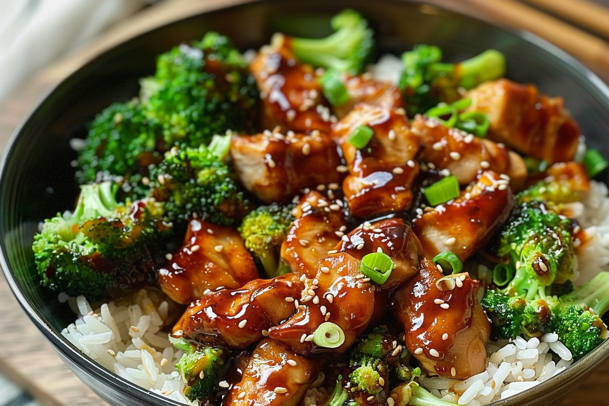 Ultimate Sticky Teriyaki Chicken Bowl with Rice & Broccoli