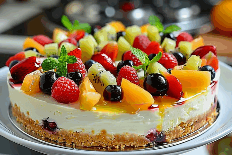 Fruit Salad Cheesecake