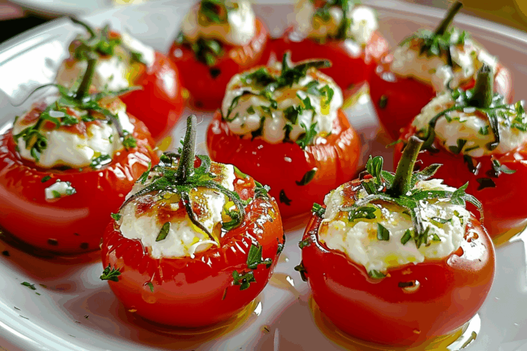 Herbed Goat Cheese Stuffed Cherry Tomatoes