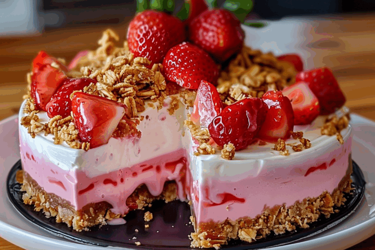 Strawberry Krunch Cheesecake