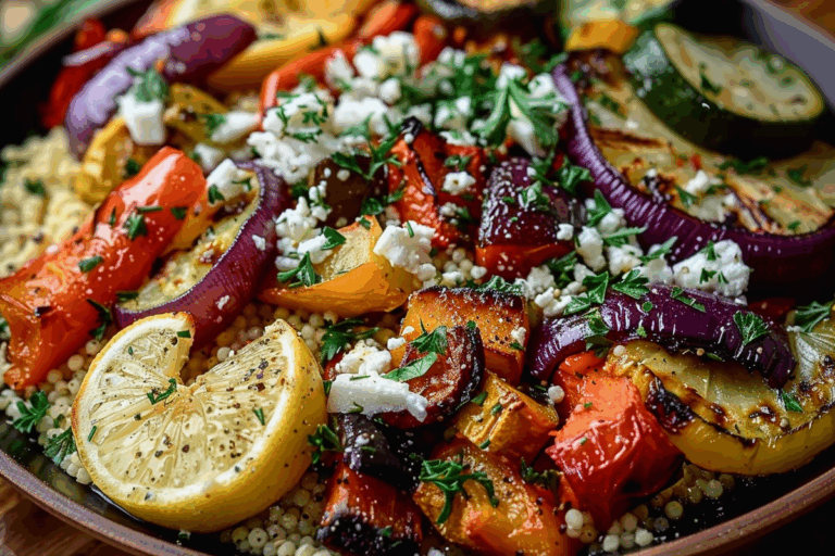 Lemon & Feta Roasted Vegetable Couscous Platter