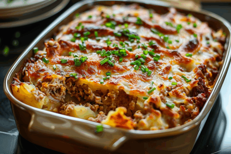 Loaded Meatloaf Potato Bake