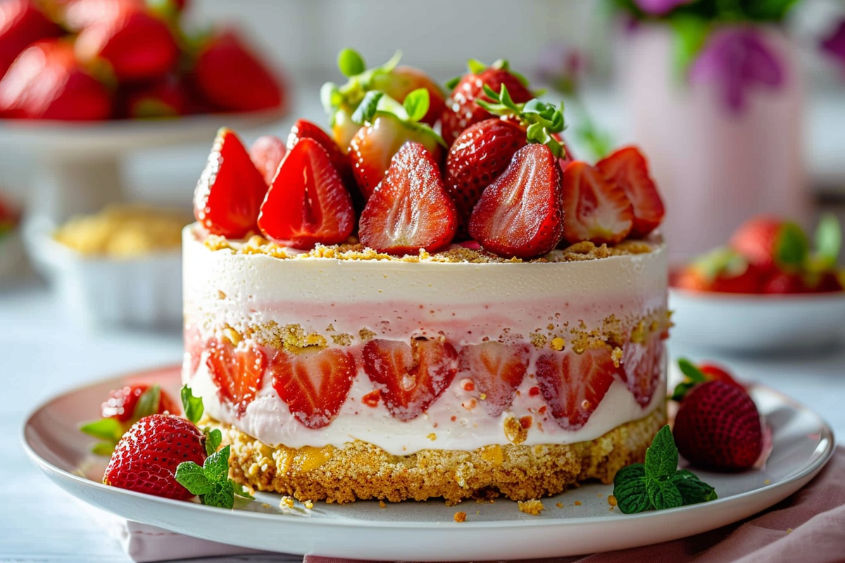 Strawberry Shortcake Cheesecake Fusion