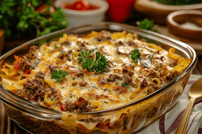 Beefy Noodle Layer Bake