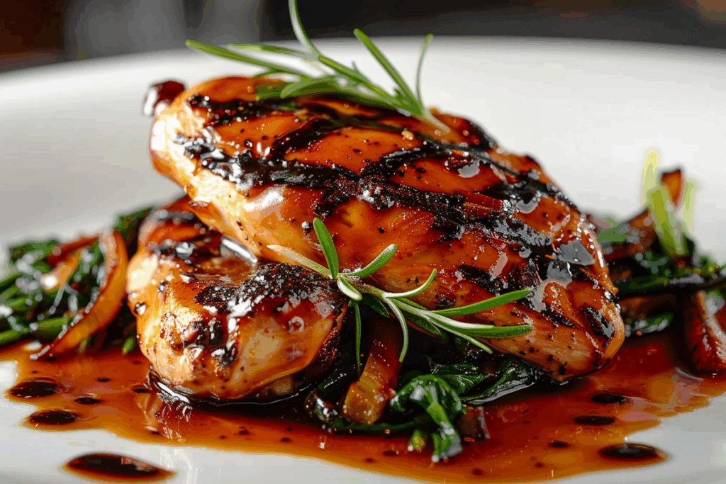 Grilled Chicken with Tamarind-Bordeaux Glaze