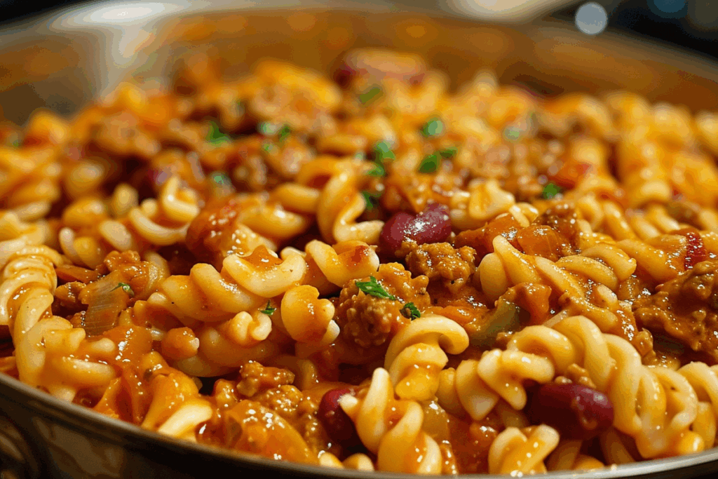 Cheesy Chili Pasta