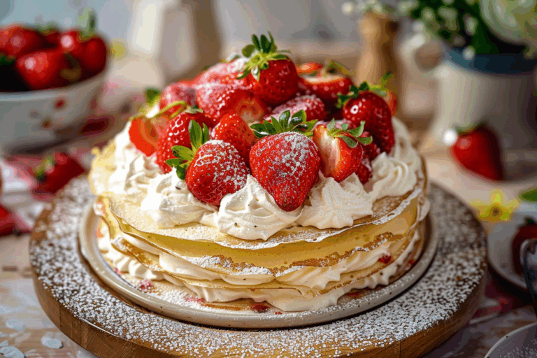 Strawberry Creepe Cake