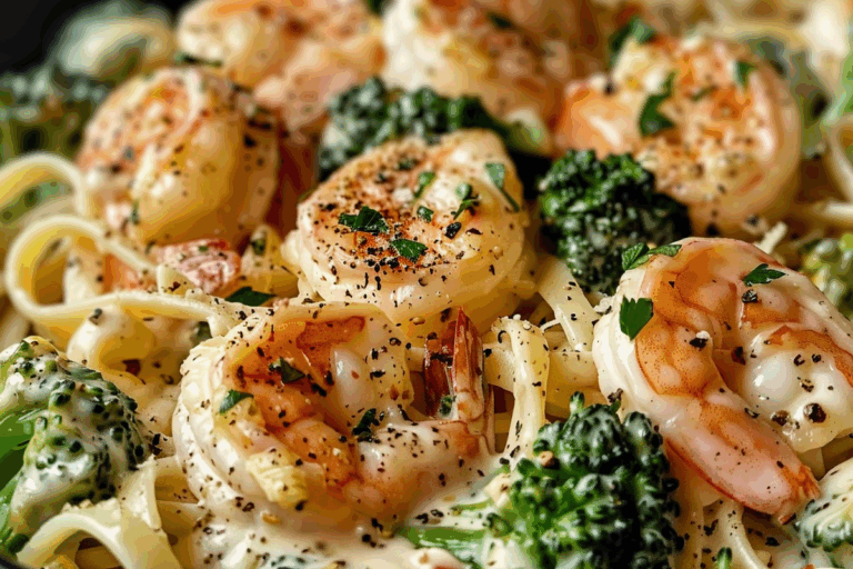 Creamy Shrimp & Broccoli Alfredo