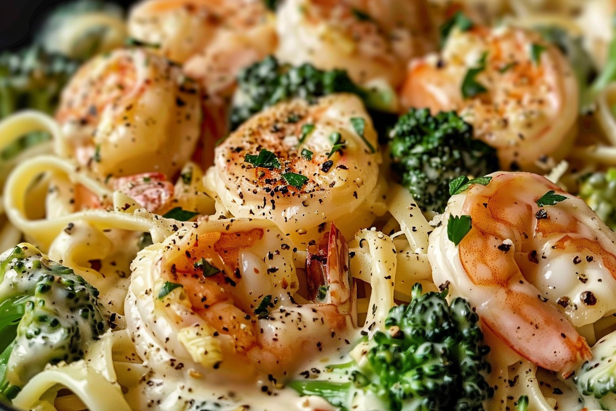Creamy Shrimp & Broccoli Alfredo