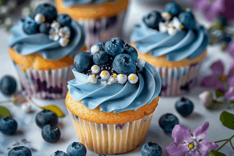 Blueberry Bloom Cupcakes