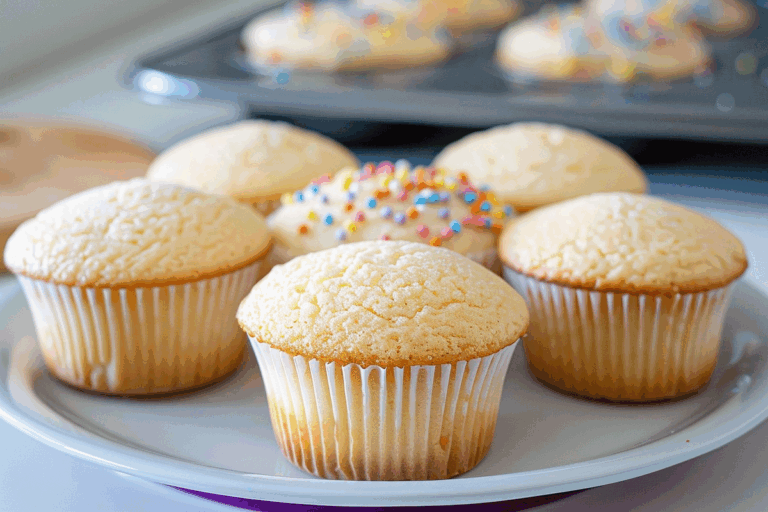 Eggless Vanilla Cupcakes