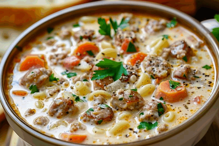 Creamy Parmesan Italian Sausage Soup
