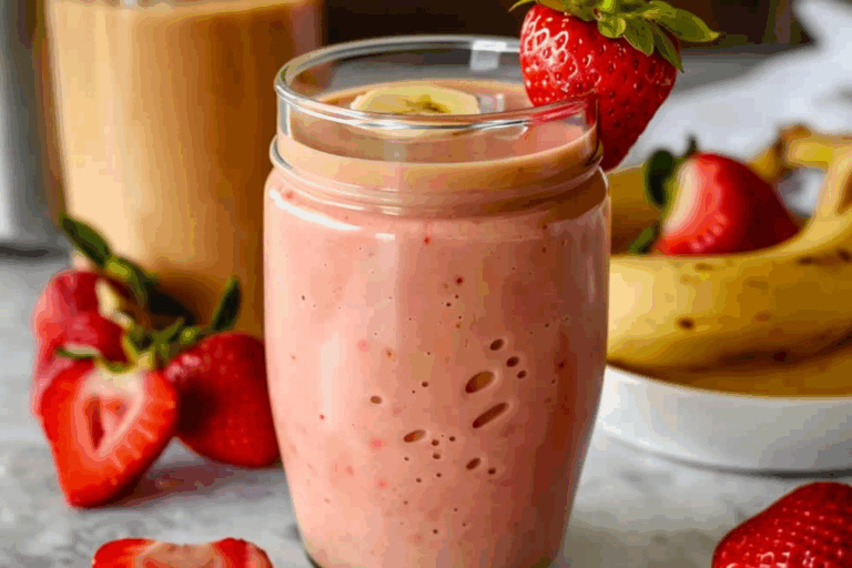 Peanut Butter Strawberry Banana Smoothie
