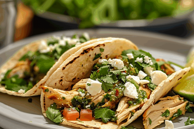 Creamy Chimichurri Chicken Tacos
