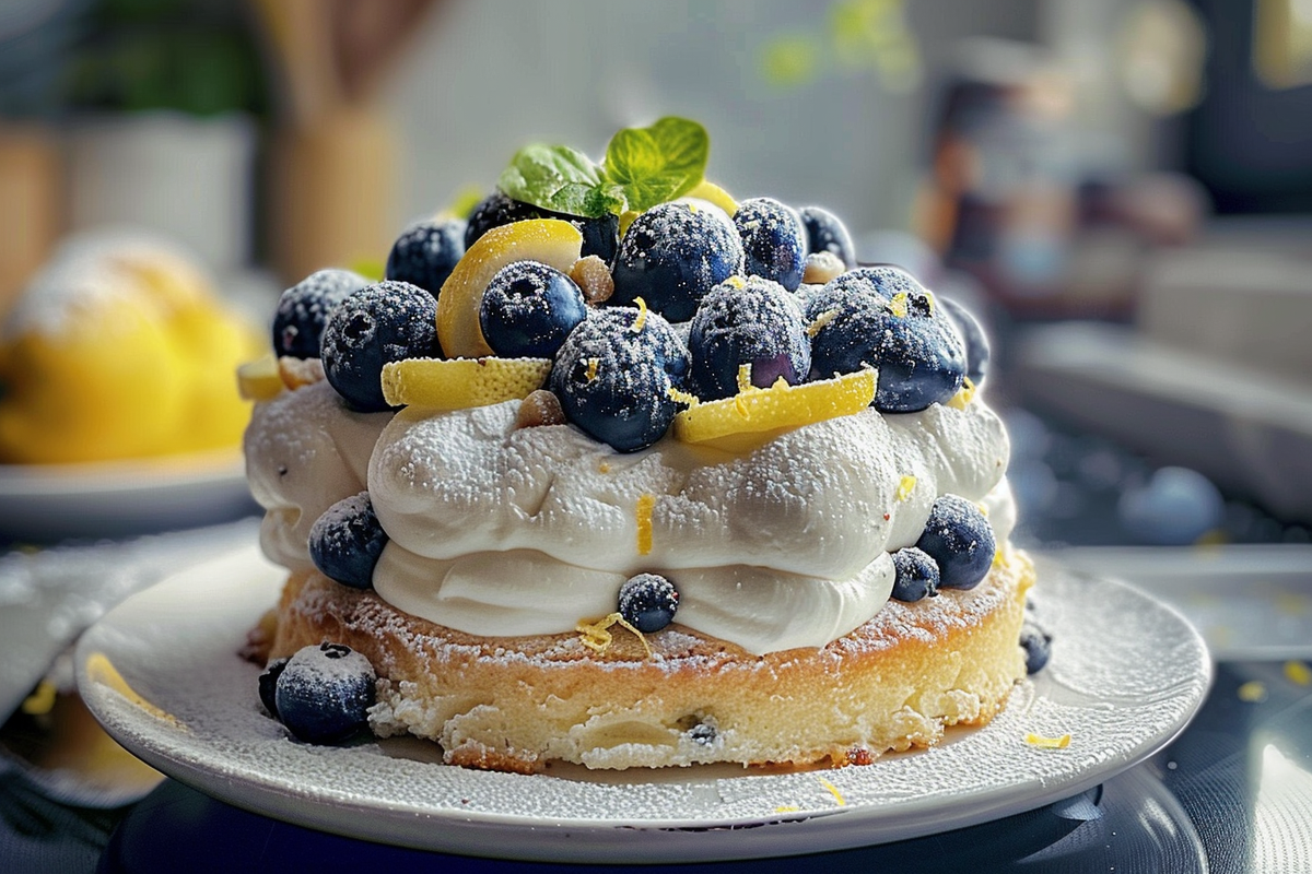 Blueberry Lemon Cloud Cake