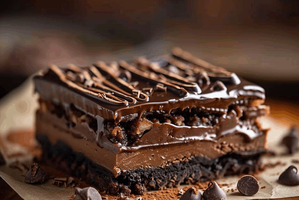Triple Chocolate Layer Bars