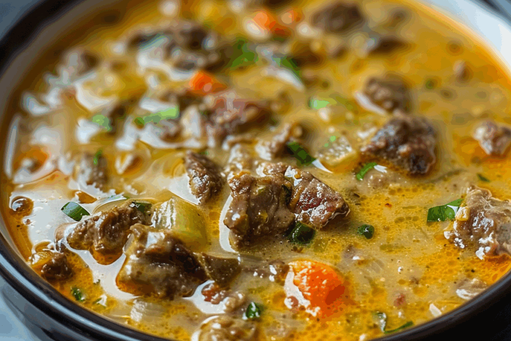 Philly Cheese Steak Soup