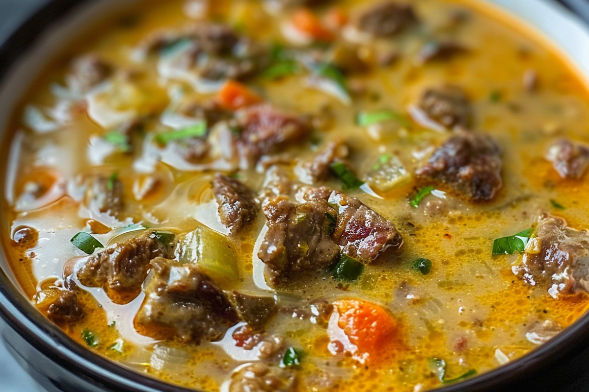 Philly Cheese Steak Soup