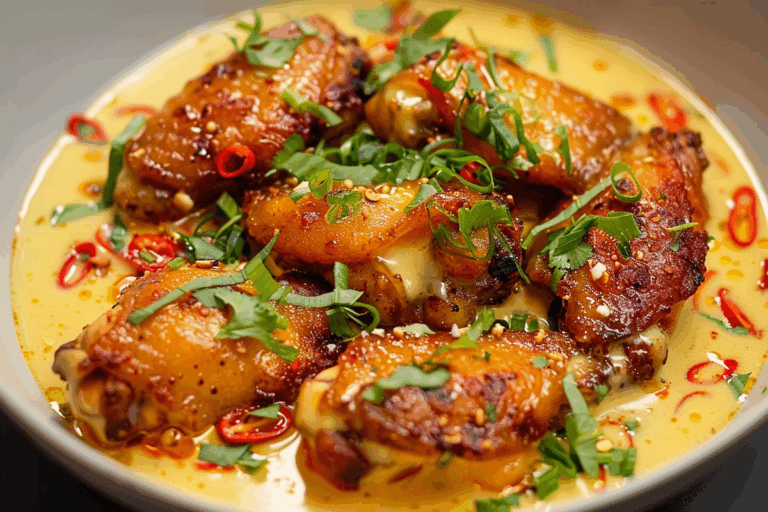 Lemongrass-Dijon Cream Chicken Wings